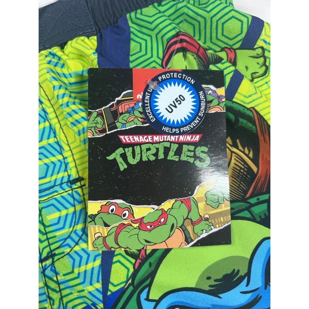 Nickelodeon Teenage Mutant Ninja Turtles Swim Trunks‎ Shorts Boy's L 10/12 NEW